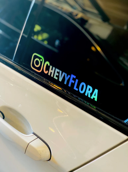 Custom Social Media Name Decal