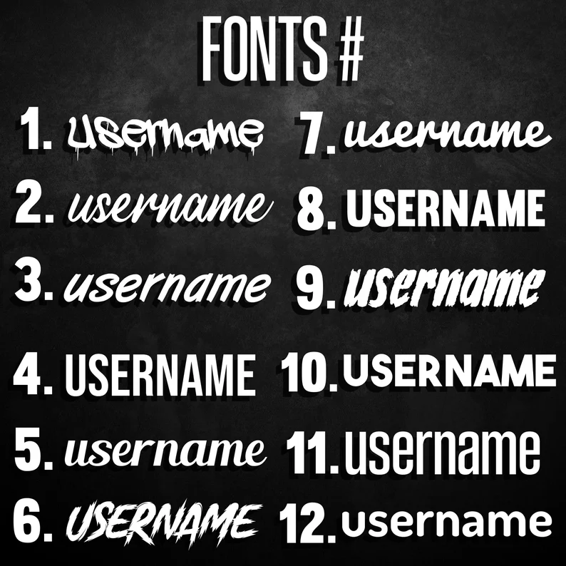 Custom Social Media Name Decal